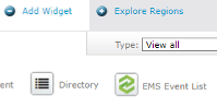 Screenshot of the EMS Event List Widget Tray Icon
